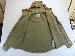 Chrome Industries Hoodie Mens Large Green Full Zip Fleece Cycling Jacket