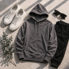 100% Combed Cotton Lightweight Hoodie Garment Dyed Pullover For All Seasons