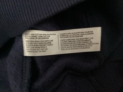 US Polo Assn Striped Navy Blue Pullover Hoodie Fleece Men’s Size S Cotton Blend