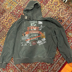 Distant Memories Graphic XL Gray Fleece Heavyweight Pullover Hoodie w/ Pockets