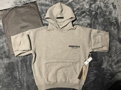 NWT Fear of God Essentials Dark Oatmeal Hoodie Size XXS 100% Authentic✅