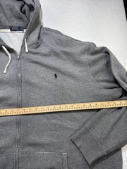 Polo Ralph Lauren Hoodie Mens 4XLT Gray Full Zip Fleece Big & Tall Sweatshirt