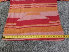 Authentic Made in India Colorful Red & Orange Hooded Shirt Wooden Buttons