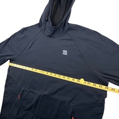 Alaskan Hardgear Duluth Pullover Hoodie Men Large Black Fleece Lined Waffle Grid