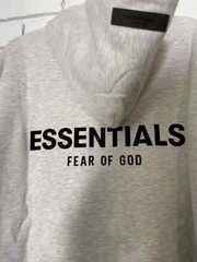 Essentials Fear of God Light Oatmeal Hoodie SS22