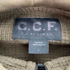 CC Filson Hoodie Adult Large Mud Brown CCF Waffle Lined Full Zip Sweatshirt Mens