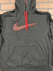 NIKE Therma Fit Lined Hoodie Black Men’s XL Big Swoosh Pockets Warm EGYPT