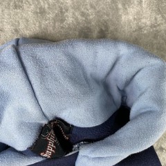 Vintage Sapphire Lounge Hoodie Mens XL Blue Fleece Sweatshirt Skater Y2K Tribal