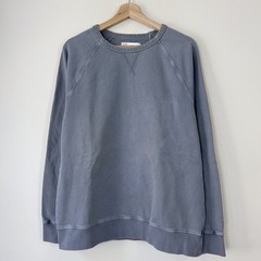Officine Generale Paris 6 Blue Blank Designer Crewneck Sweatshirt – XL