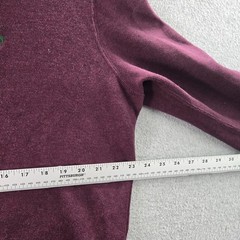 Polo Ralph Lauren Men Sweatshirt L Red Long Sleeve Shawl Collar Logo Pony