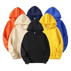 Men’s Plain Pullover Hoodies Casual Hooded Sweatshirts Long Sleeve Classic Tops