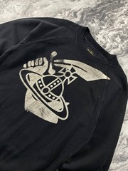 Vivienne Westwood Anglomania Sweatshirt Big Logo Men Size S Black