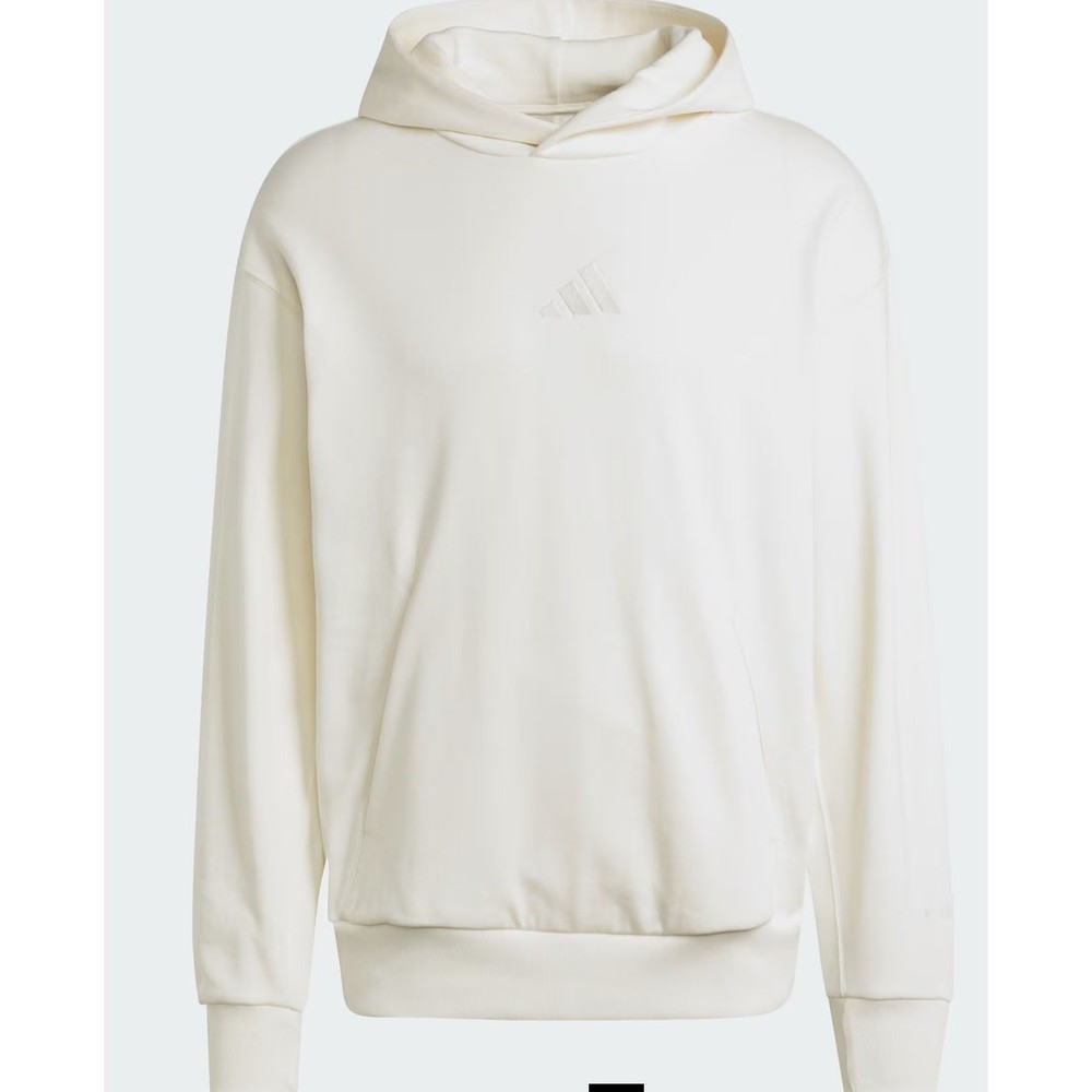 Adidas | 100% Cotton Ivory All Season French Terry Hoodie | Size Medium