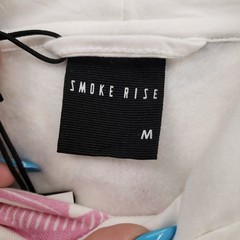 NEW Smoke Rise Mens Full Zip Hoodie M White Gothic Letter Print AOP All Over