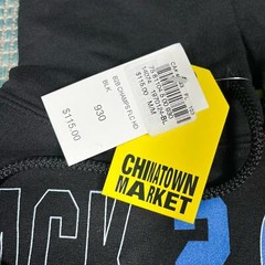 China Town MARKET Back to Back Champions 2021 Black Pullover Hoodie M New