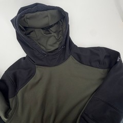 Under Armour ColdGear Reactor Hoodie Mens XL Olive Green Black Pullover Fleece