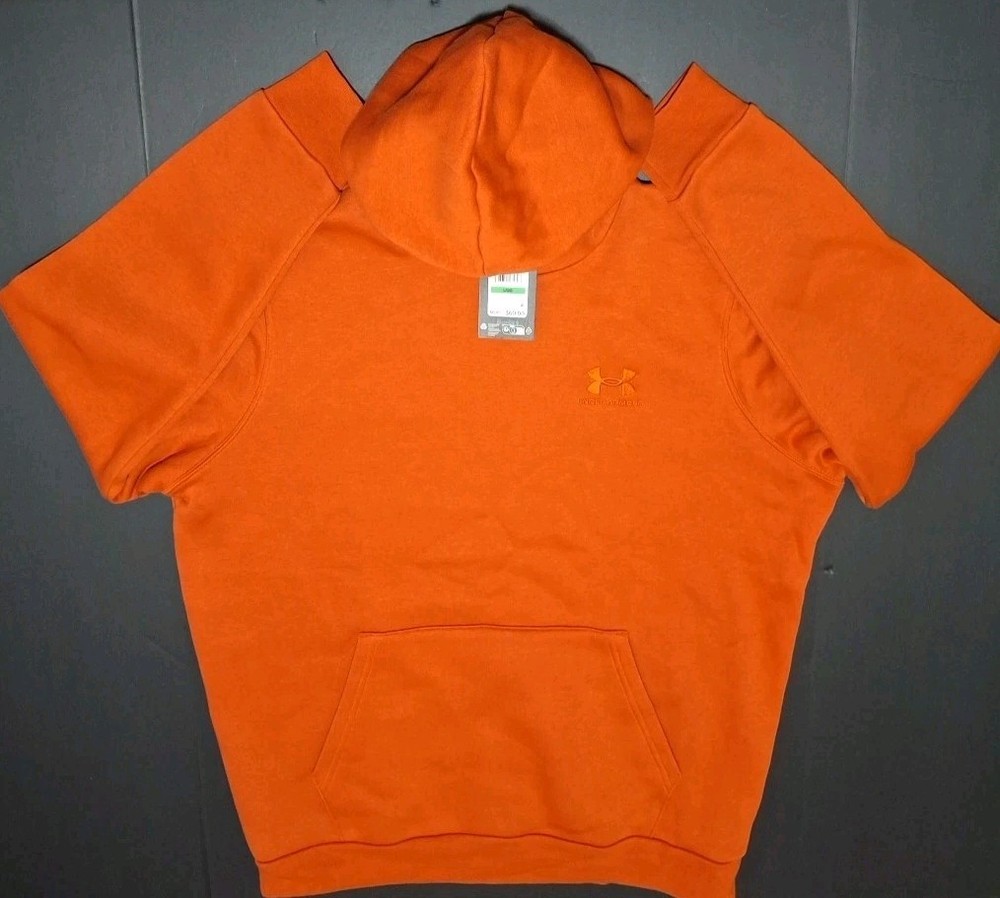 Under Armour 1373880 Men’s Large Icon Fleece Hoodie, (842) Surplus Orange