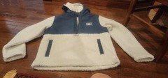 Small Hurley Men’s Long Sleeve Half Zip Sherpa Anorak Hoodie
