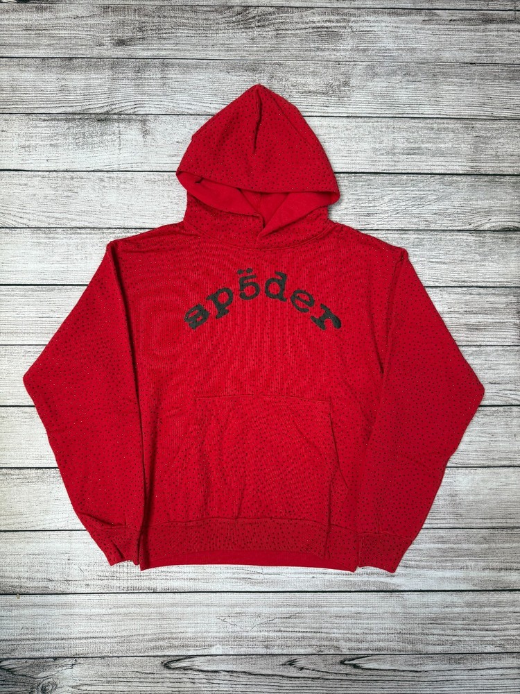 *BRAND NEW* Spider Worldwide Rhinestone VVS Red Hoodie – FREE Shipping Size XXL