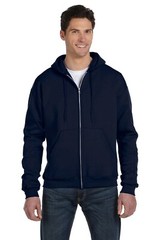 Champion Powerblend Double Dry Action Fleece Full Zip Hoodie Navy Blue Size XL