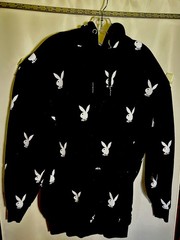 Misguided Playboy Hoodie With Playboy Emblem Print Long Sleeves
