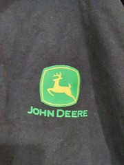 John Deere Pullover Hoodie Sweatshirt Navy Kangaroo Pouch Size Large NWT