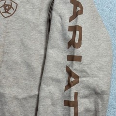 Ariat Mens Logo Hood Oatmeal Heather Hoodie Sweatshirt XL-Tall Cotton XLT