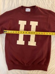 RARE Champion Harvard Big “H” Felt Letter Sweatshirt SMALL Long Sleeve Crew Neck