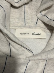 Fear of God Essentials NY Yankees Pinstripe Hoodie & Shorts Set Heather Gray