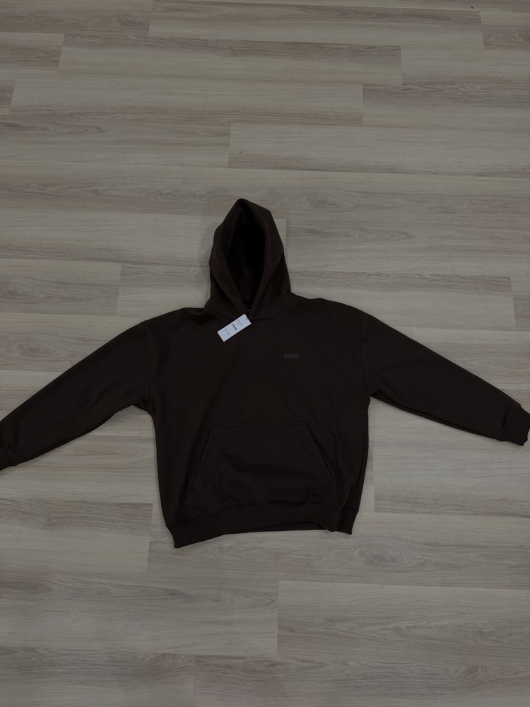 NWT DKNY Oversized Brown hoodie with measurements in photos & price tag.
