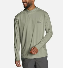 EDDIE BAUER Men’s Performance Solarfoil Hoodie UPF 50+ Green Long Sleeves MEDUIM