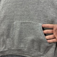 VTG 70s Sportswear Raglan Hoodie Sweatshirt L Gray Tri Blend Made In USA Rayon