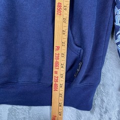 Vintage Sapphire Lounge Hoodie Mens XL Blue Fleece Sweatshirt Skater Y2K Tribal
