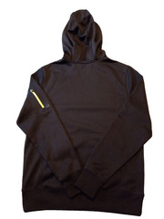 Men’s Fila Sport Pop black kangaroo pocket microfiber body mesh hood hoodie sz S