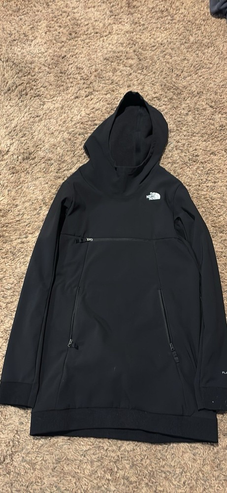 The North Face Women’s Black Fleece Pullover Hoodie Logo Pockets Drawstring