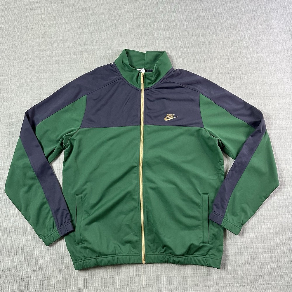NIKE Sportswear Full Zip Hoodie Mens Purple Green Track Jacket Large NWT New