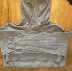 Nike Gray Pullover Hoodie Teen Youth Small S Classic Logo – Fair Condition