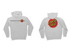Santa Cruz Skateboard Pullover Hoody Classic Dot Grey Heather