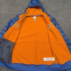 Burton Hoodie Sweatshirt Mens Small Blue Full Zip Fleece DRYRIDE Logo Stripe