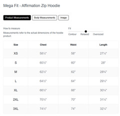 Comfrt Affirmation Zip Up Hoodie Oversized Unisex Medium Hunter Green