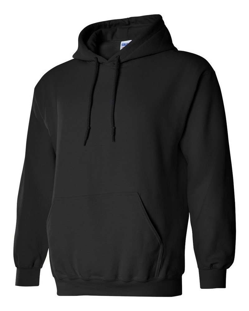 Gildan Black Heavy Blend Medium Hooded Sweatshirt Brand New 18500