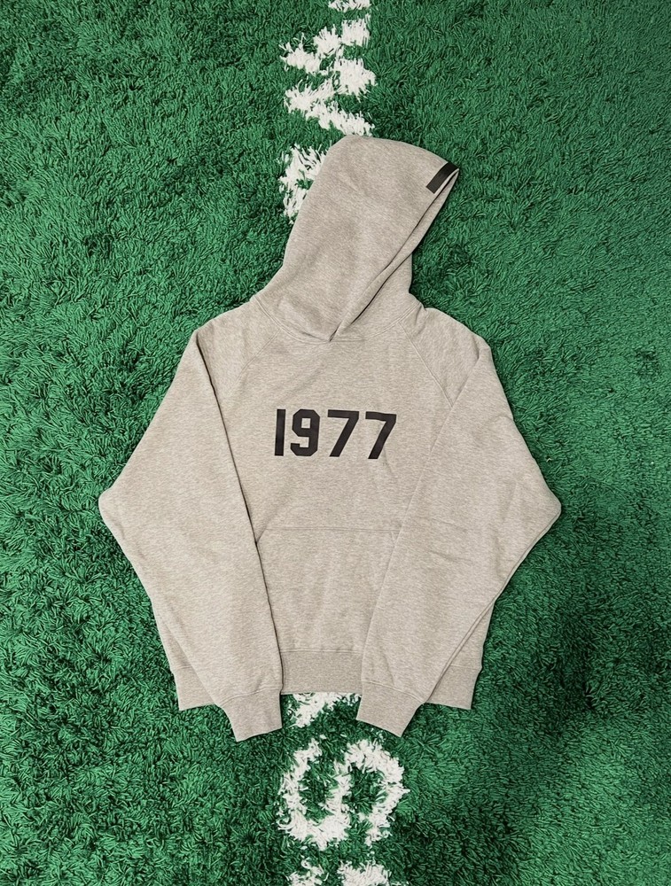Fear of God Essentials 1977 Dark Oatmeal Hoodie Size XS