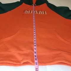 University of Miami Canes Vintage 90s Champs Orange Green Collegiate Hoodie XL