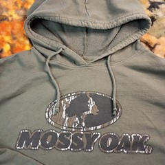 Mossy Oak Olive Green 3XL Hoodie with Camouflage Logo