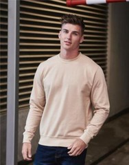 Mens Sweatshirts Plain Crew Neck Fleece Lined Pullover Jumpers AWDis