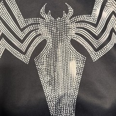 Unbranded Venom Hoodie Black Small Unisex Full Zip Spider Logo Chest Back