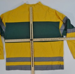Vintage Gap 90’s Gold Yellow Green Gray Striped Shirt Pullover Sweatshirt Large