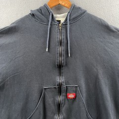 Vintage Dickies Thermal Lined Hoodie Mens XL Blue Full Zip 90s Y2K Grunge Skater