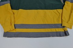 Vintage Gap 90’s Gold Yellow Green Gray Striped Shirt Pullover Sweatshirt Large