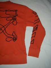 Off-White c/o Virgil Abloh “Fall Winter 2020” Orange Sweatshirt Mens Size Small